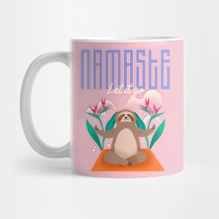 cute sloth Namaste yoga Mug